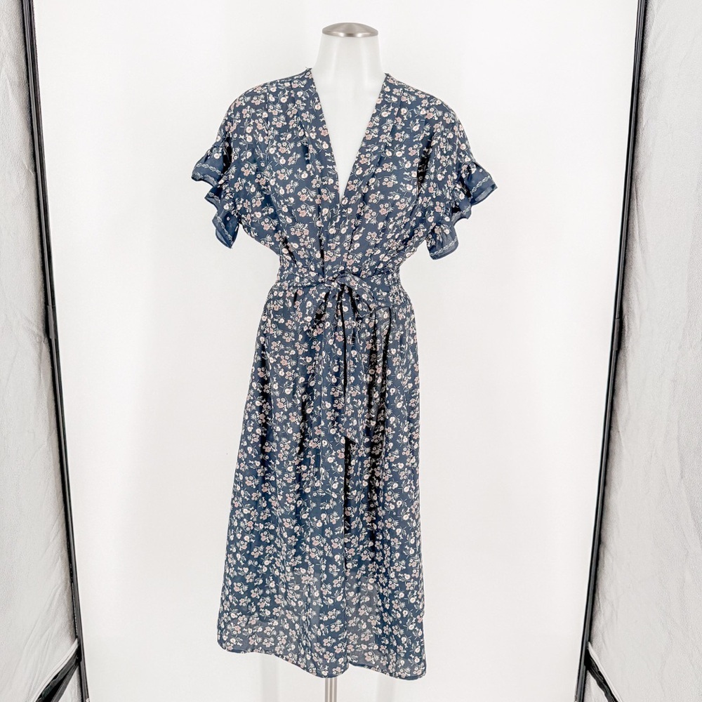 Max Edition Blue Floral Midi Dress